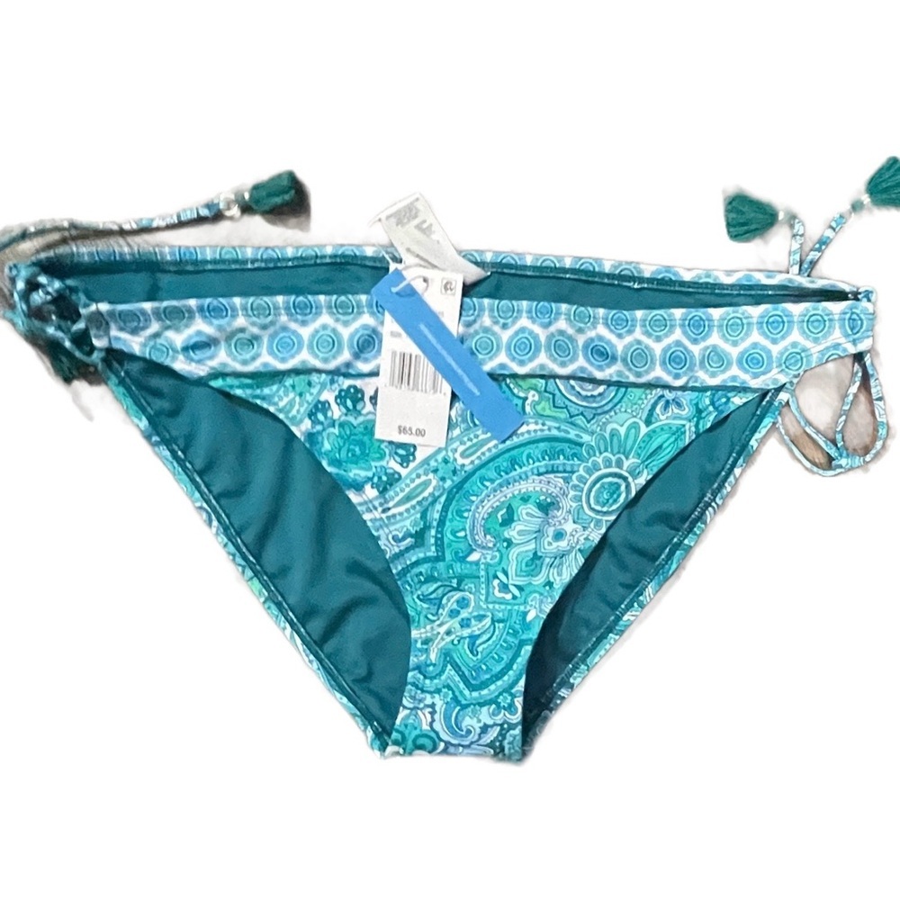 BLEU BY ROD BEATTIE COASTAL COOL TIE SIDE BIKINI BOTTOM​S NWT - Picture 3 of 5